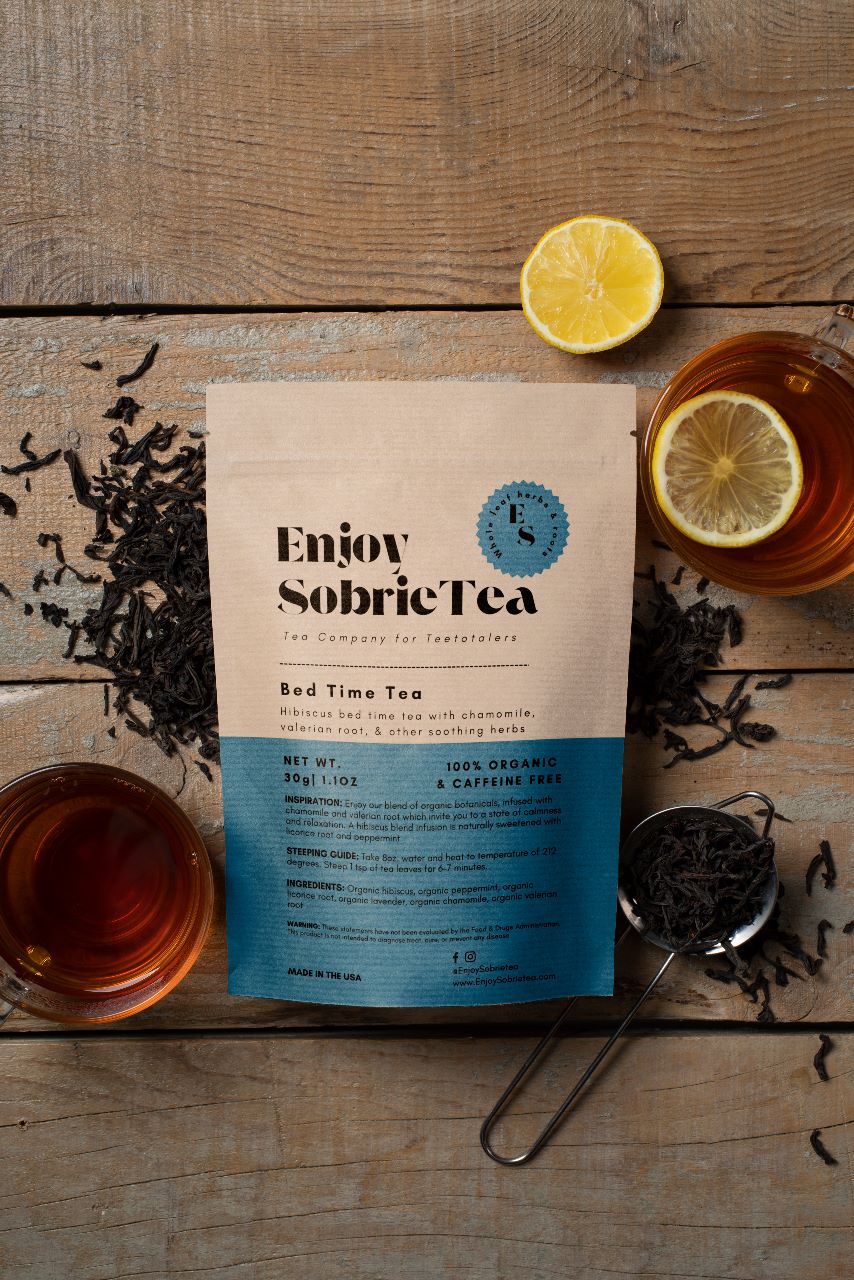 Sober & Sleepy Night Time Tea- Organic Relaxing Herbal Tea Blend, Caffeine Free