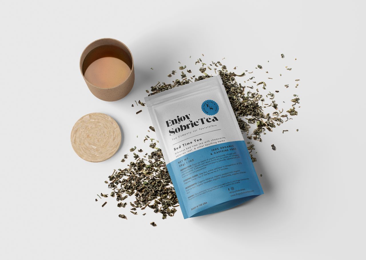Sober & Sleepy Night Time Tea- Organic Relaxing Herbal Tea Blend, Caffeine Free